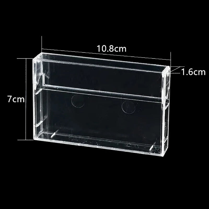 Cassette Tape Transparent Storage Box Audio Magnetic Recording Blank Qme