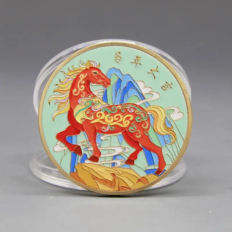 2026 Year Horse Chinese Zodiac Souvenir Coin Fortune Collection Gifts Qme A2
