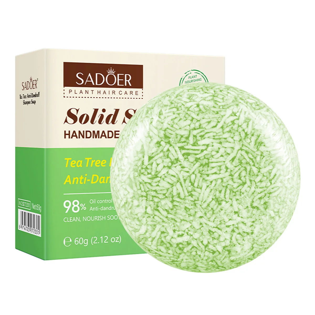 Tea Tree Essential Oil Solid Shampoo Bar Deeply Cleanses Nourishes Qme