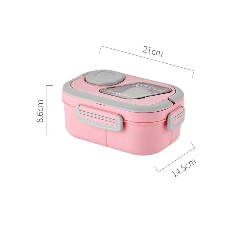 Portable Leakproof Bento Lunch Box Microwave Safe Salad Food Qme pink 8 inch