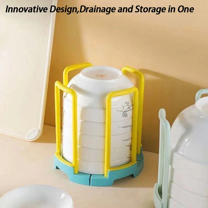Portable Retractable Bowl Holder Drain Removable Cabinet Dishes Qme one size