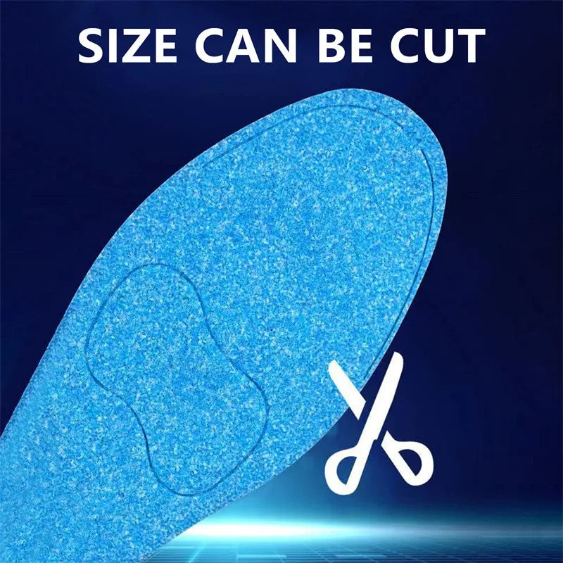 2pcs Soft Memory Foam Orthopedic Insoles For Shoes Antibacterial Deodorization Sweat Absorption Insert Sport Shoes Running Pads Qme