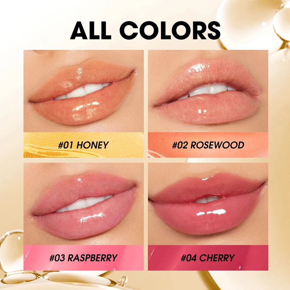 O TWO Lip Oil Gloss Plumper Makeup Moisturizing Nonsticky Sexy Water Qme