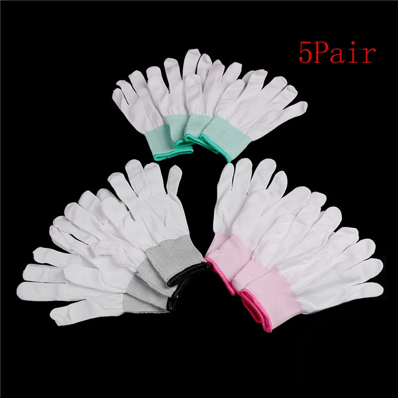 5Pair Pu Coated Palm Finger Antiskid Protectionantistatic Gloves Anti Qme