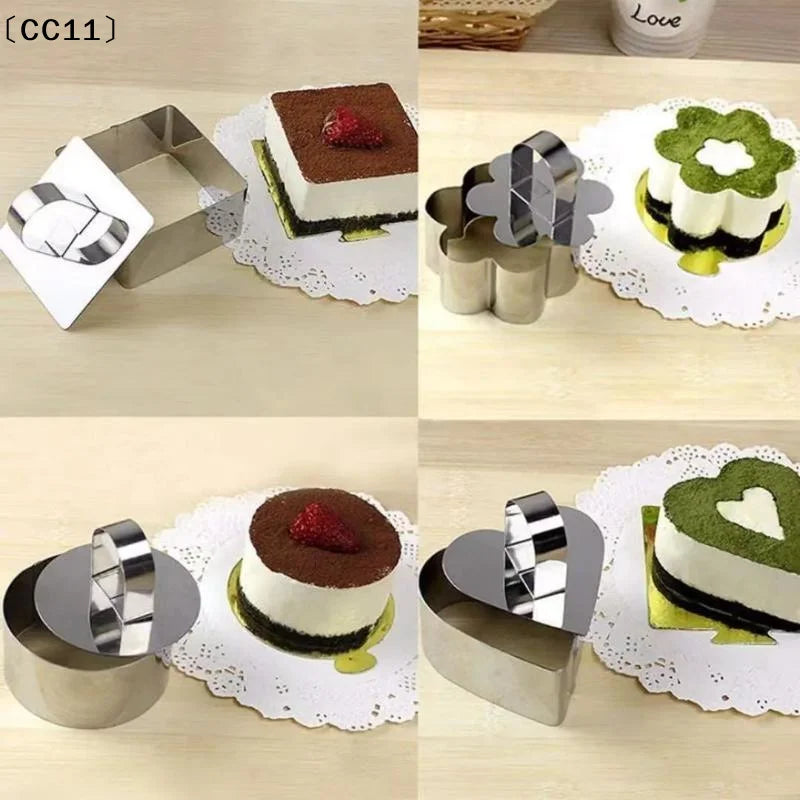 Stainless Steel Mousse Cake Molds Multiple Shapes Easy Demold Design Qme