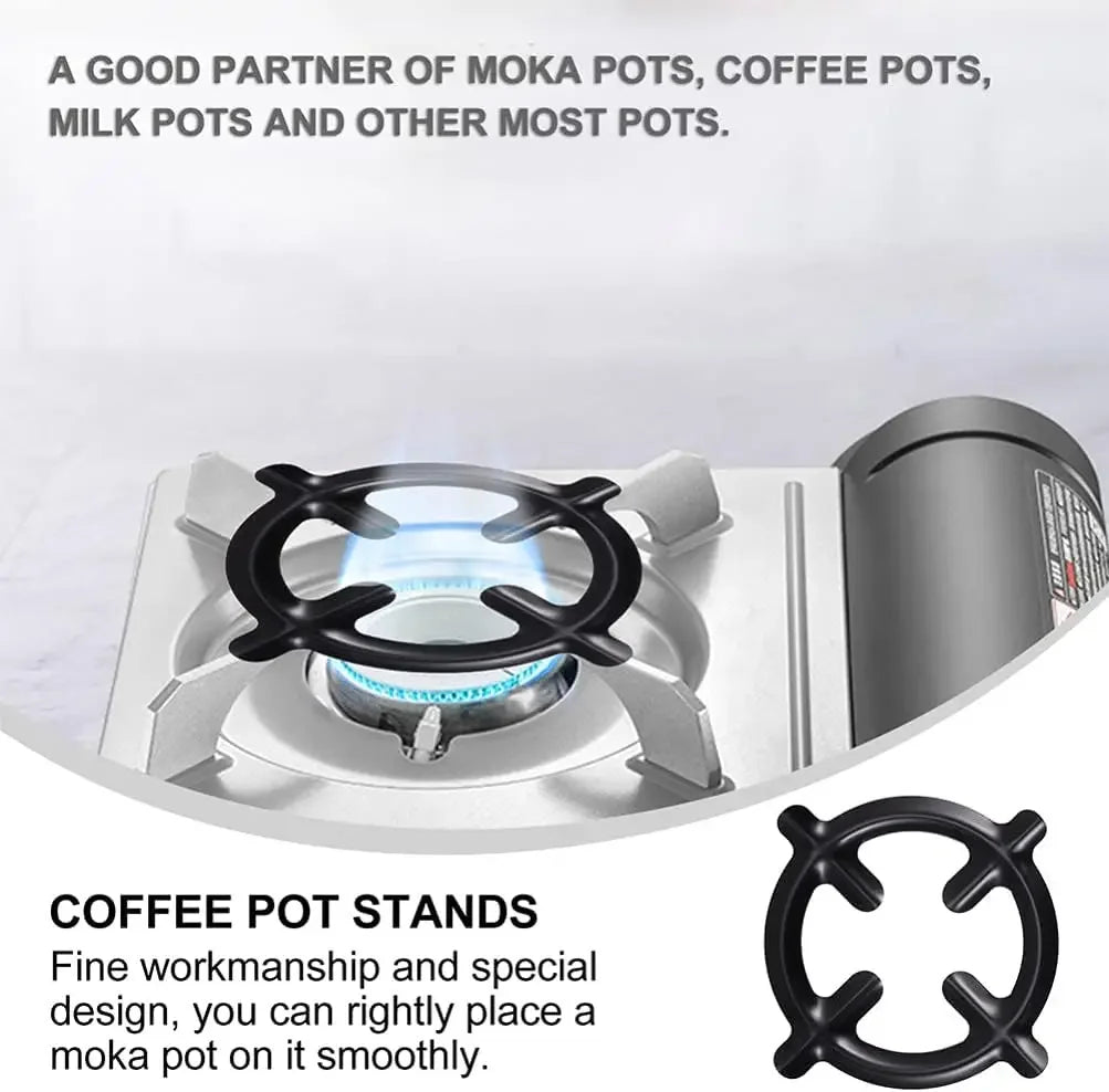 Mocha Coffee Pot Rings Coffee Pot Heating Rack Gas Cooker Stands Stove Protect Cover Gas Stover Protectors Kitchen Accessories Qme