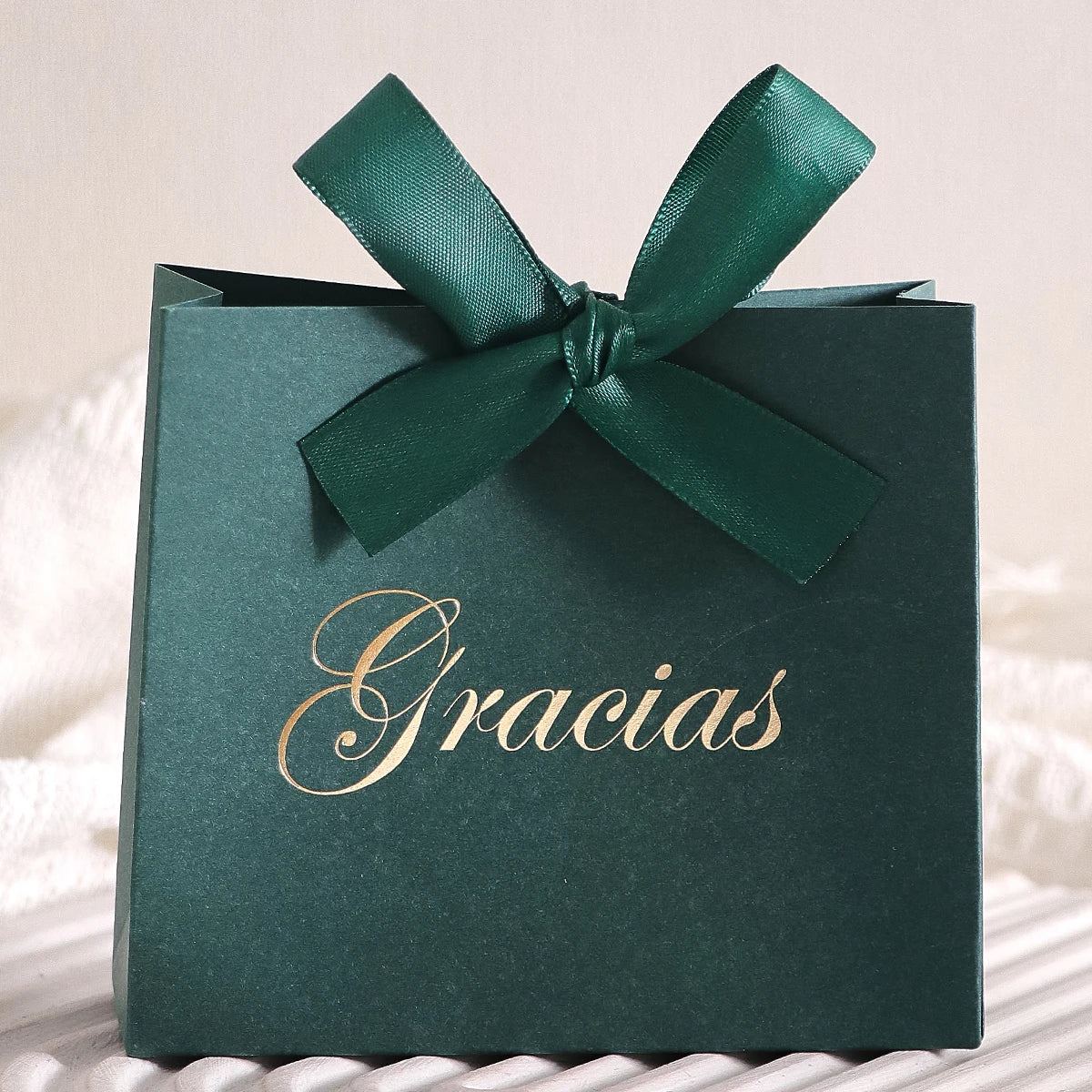 Elegant 5-Piece Gift Box Set With“Gracias” Design and Ribbon - Perfect for Storing Snacks, Candies and Small Gifts - Perfect Fo Qme 5Pcs-Green Other Other