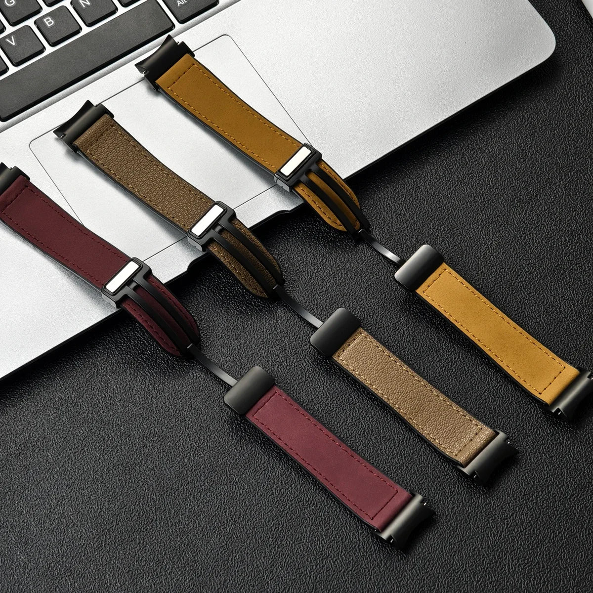 20mm Quick fit Leather Band for Samsung Galaxy Watch 6 5 4 40 44mm watch 5 pro 45 for 6/4 classic 43 47mm 42 46mm No Gaps Strap Qme