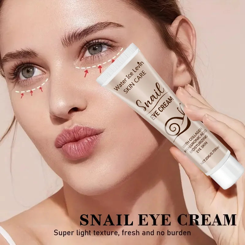 Hydrolyzed Collagen Eye Cream with Snail Essence, Firming and Moisturizing Eye Cream, Snail Eye Cream for All Light Skin Tones, Skincare Products Qme