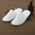 10Pairs Disposable Hotel Slippers 28x11cm White Closed Toe Anti Slip Qme ONE SIZE 10Pairs