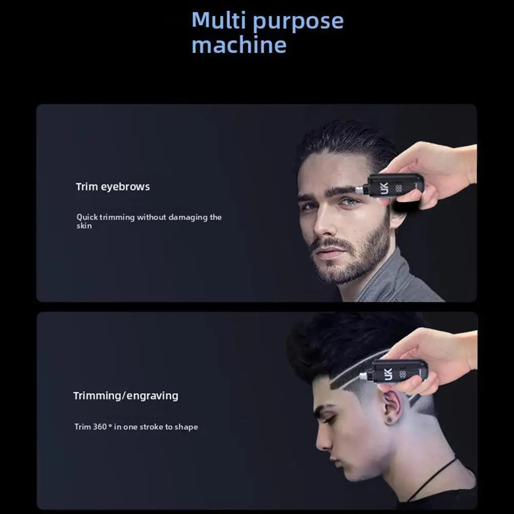 Digital Electric Nose Hair Trimmer Painless Shaving Mens Eyebrow Nose Trimmer USB Rechargeable Ear & Nose Hair Trimmer Machine Qme