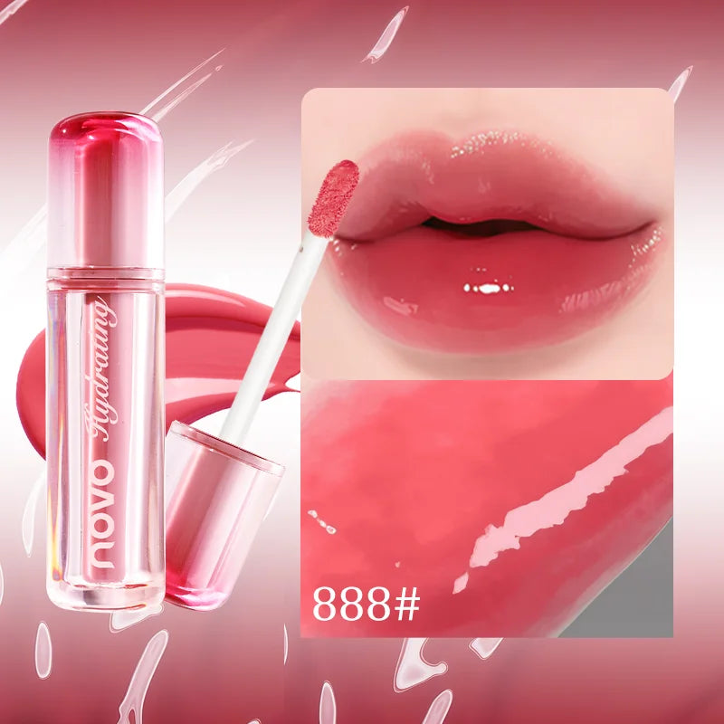 Watery Glassy Lip Gloss Glaze Mirror Shine Lipstick Hydrating Qme 888