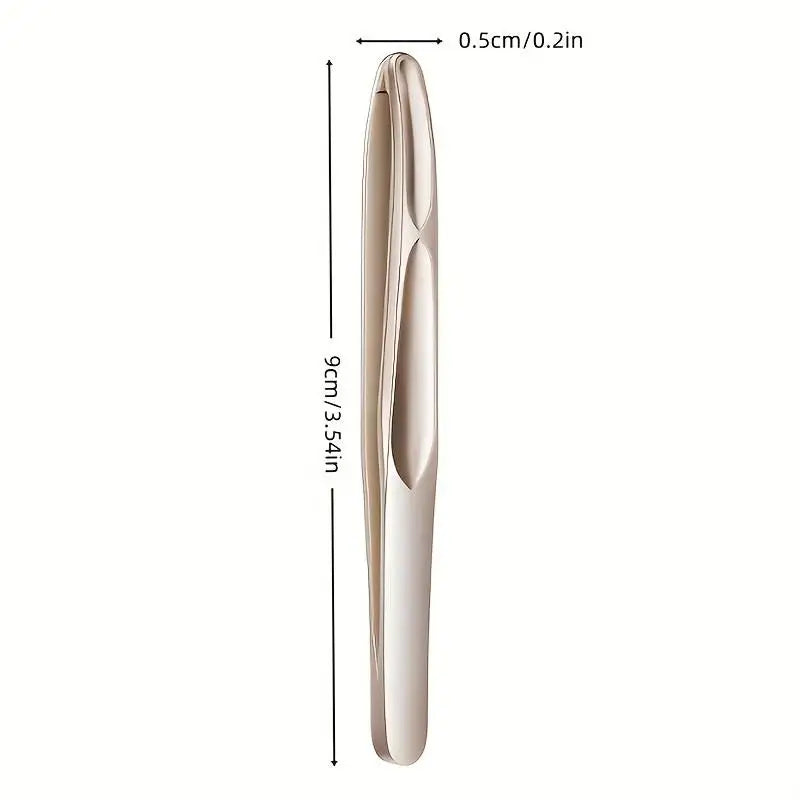 Premium Round Head Tweezers Eyebrow Facial Hair Removal Seamless Qme