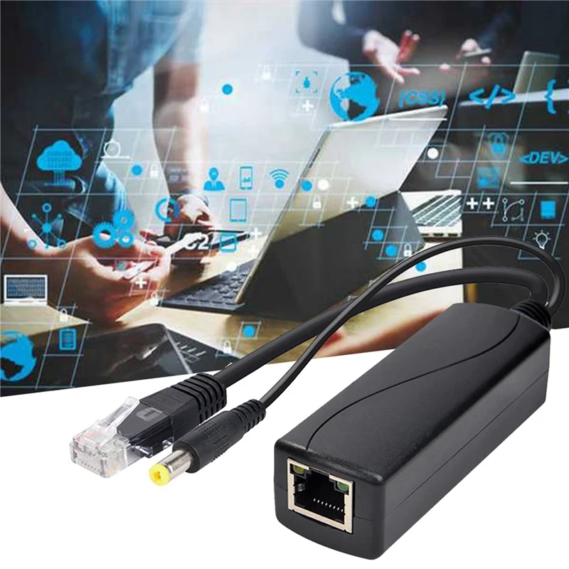 A02F-2X 100M Poe Splitter 12V 1A IEEE 802.3Af 1.5KV Isolation Protection For Home Network Office Network Qme