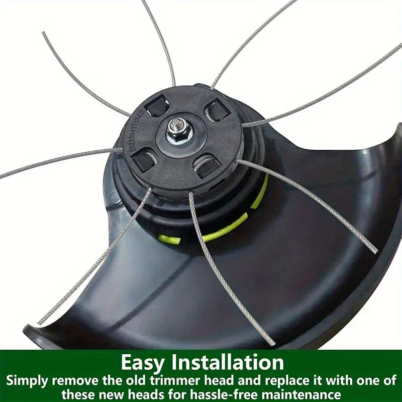 2/3/5pcs String Trimmer Replacement Head with 8 Line, Universal Steel Wire Mower Head, String Trimmer Wire Attachment Qme