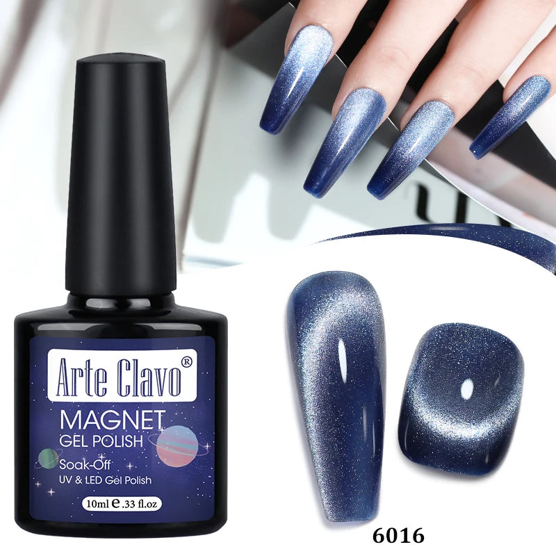 Arte Clavo Shining Transparent Cat Eye Magnetic Gel Unicorn Auroras Qme