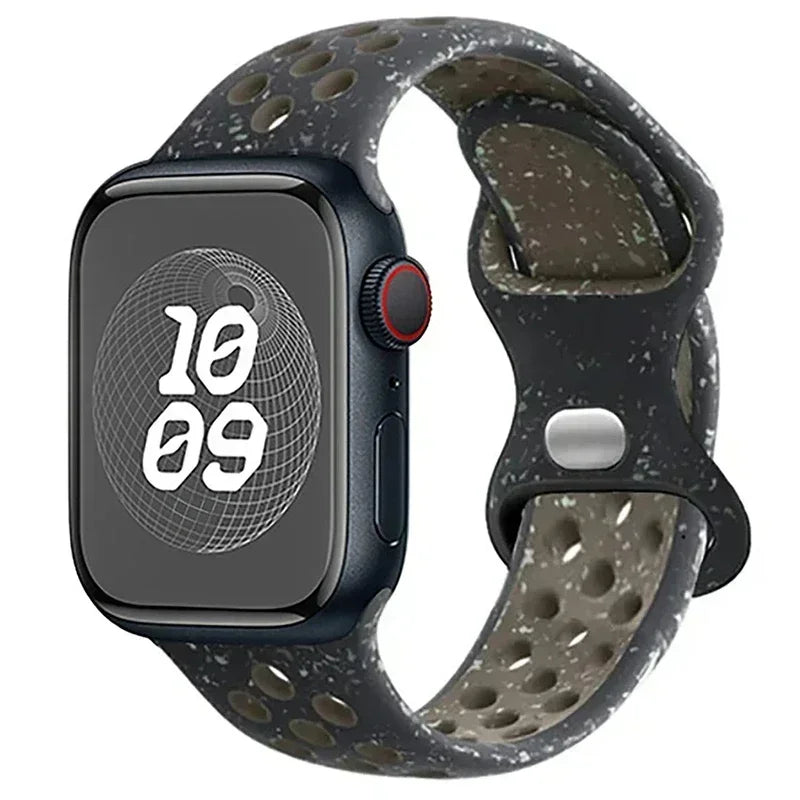 Silicone Strap for Apple Watch Band Ultra 2 49mm 38mm 42mm Sport Bracelet iWatch Series 9 8 7 41mm 45 mm 7 6 SE 5 4 3 44mm 40mm Qme B2 Night sky 38MM 40MM 41MM