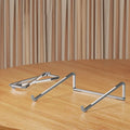 Aluminum Foldable Laptop Stand Adjustable Portable Tablet Stand Support Base Tablet Lightweight Stand Universal Cooling Holder Qme Silver