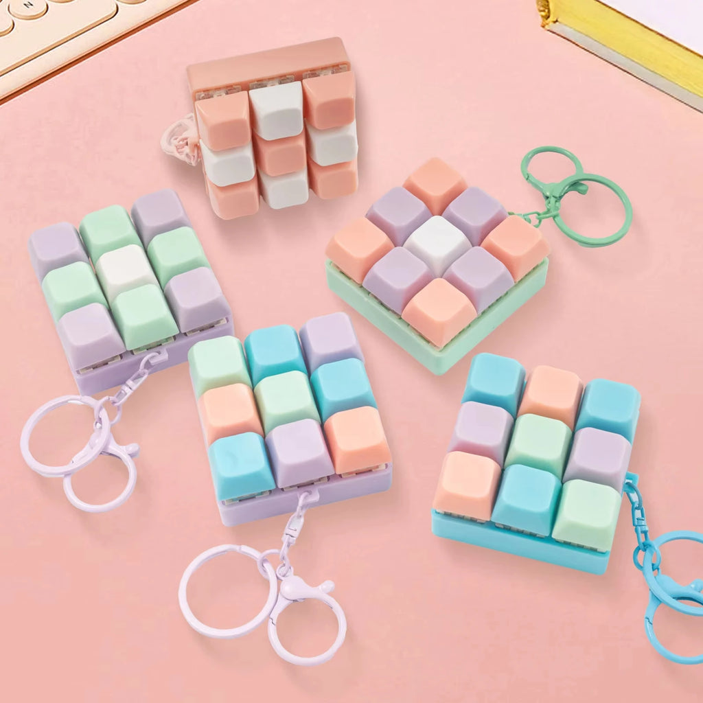 Nine-key Tetris Fingertip Pressing Key Keychain Adult Qme