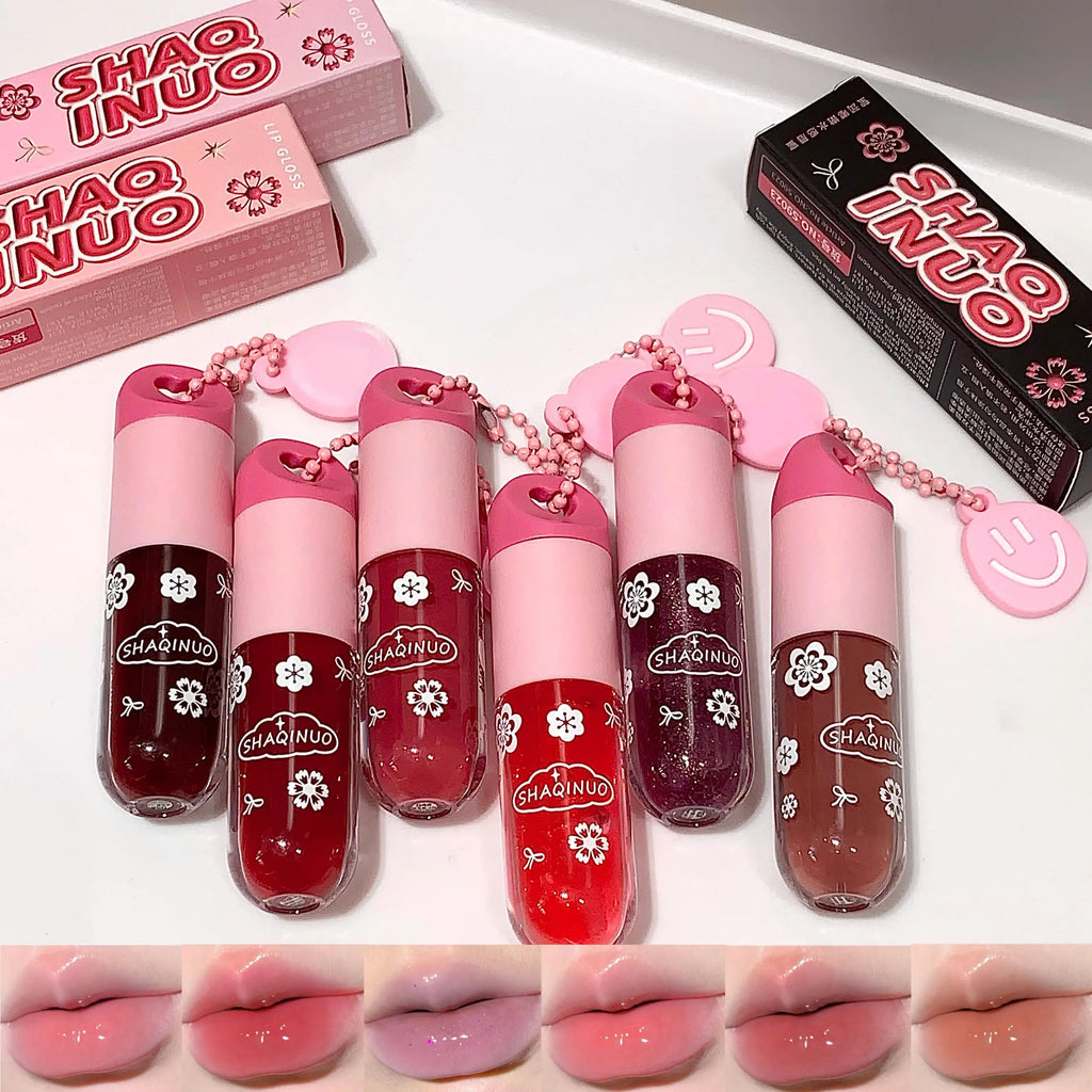 SHAQINUO Water-based Lip Gloss Moisturizing Tinted Balm Lasting Qme