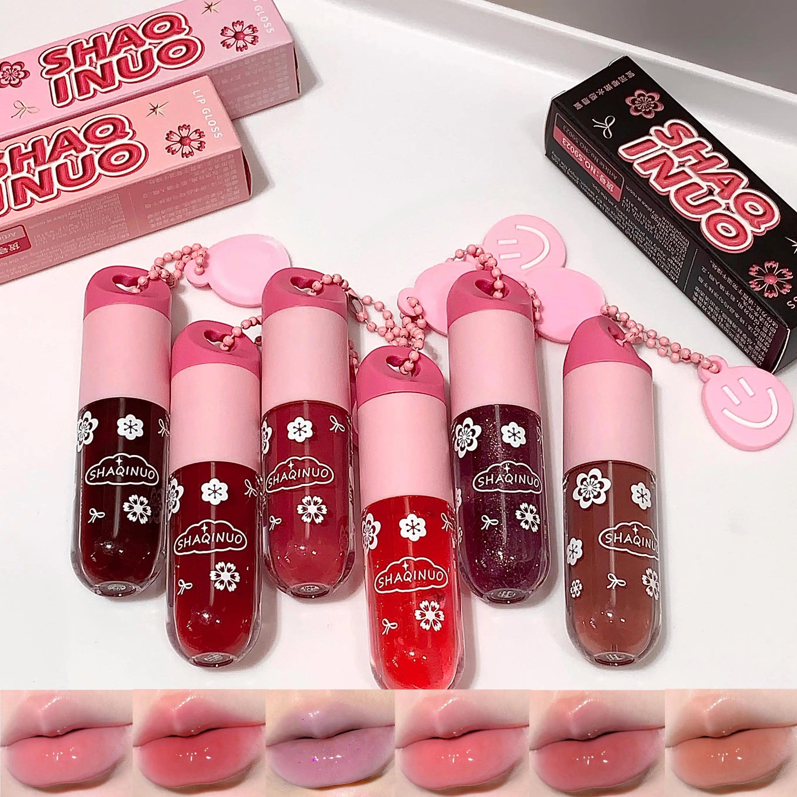 SHAQINUO Water-based Lip Gloss Moisturizing Tinted Balm Lasting Qme