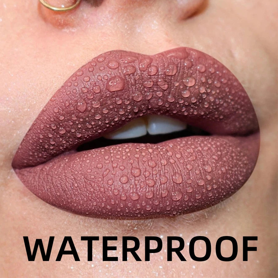 19-color Matte Lip Gloss Nude Liquid Lipstick Waterproof Long Lasting Qme