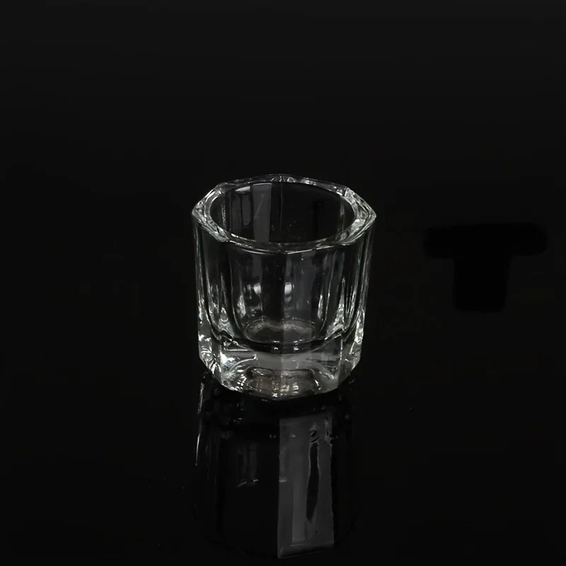 2 pcs Mini Glass Crystal Cup for Nail Art - Liquid Powder Dappen Dish Bowl Glassware Nail Art Tools Qme