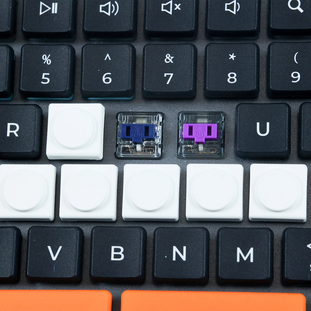 50Pcs CFX-UP Keycaps Low Profile PBT Keycaps For Kailh Chocolate 1350 Switch Mechanical Keyboard Ultra Thin Black White Purple Qme