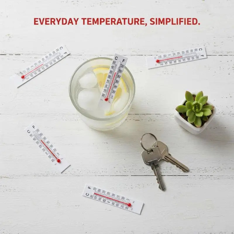 5cmX1 Miniature Paper Cardboard Thermometer Indoor 20-50 Celsius Qme