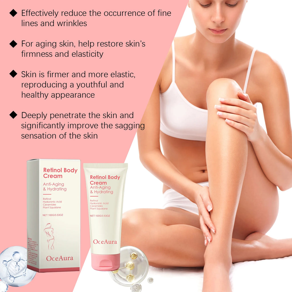 Retinol Firming Body Cream Anti-Wrinkle Tightening Improve Sagging Skin Remove Cellulite Nourish Lift Firming Moisturizing Cream Qme