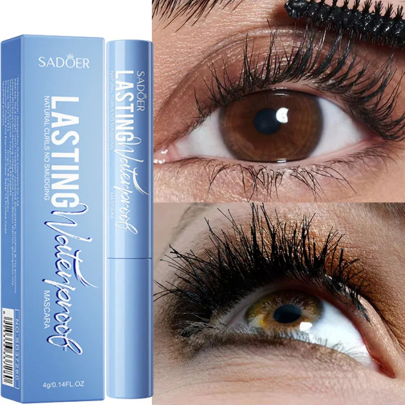 5D Waterproof Mascara Lengthening Eyelashes Women's Make-up Waterproof Mascara Black Silk Fibre Mascara Korean Cosmetics New Qme