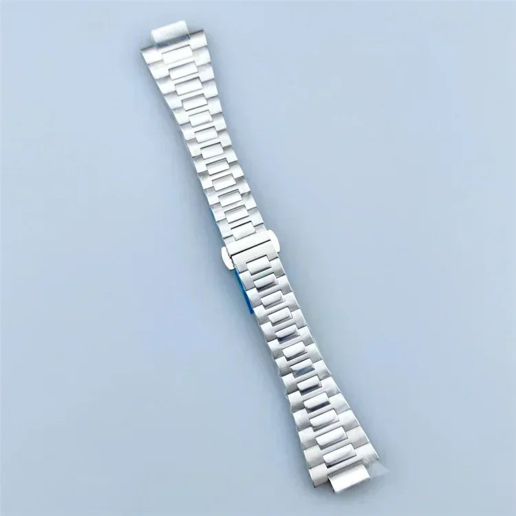 39.5mm Watch Cases Watchband Parts Sapphire Crystal Glass For Modified Nautilus nh34 nh35 nh36,38 Movement Dial Waterproof Qme Silve Strap