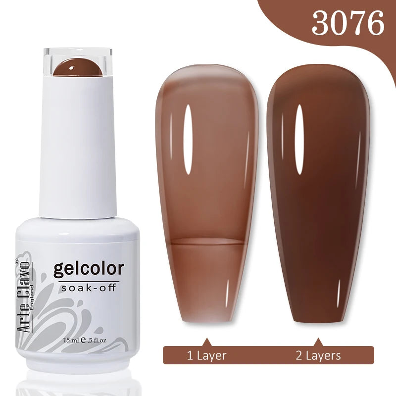 Arte Clavo Gel Nail Polishes Pink Nude Hybrid Lak Manicure