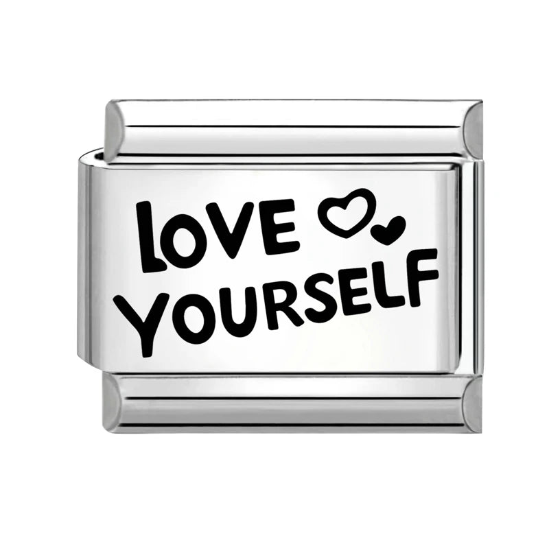 Wholesale 2026 Women Men Girls Best Dad Charm Italian Link Fit 9mm Bracelet Stainless Steel DIY Making Jewelry Gift Dropshipping Qme Style 25