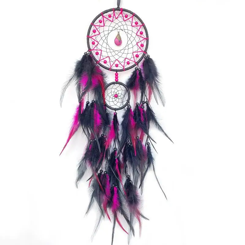 Adorned Artificial Feathers Crystals Exquisite Wall Decoration Qme A6