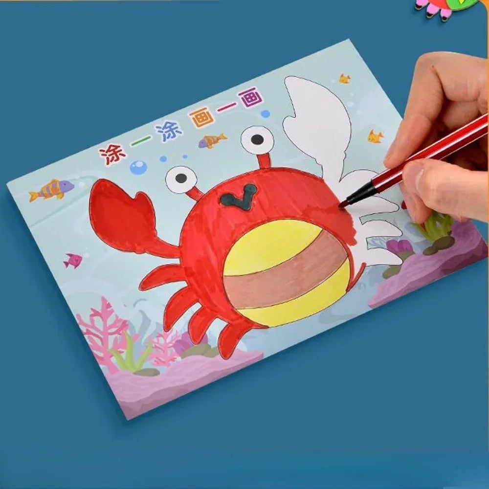 3D EVA Foam Sticker Puzzle Game DIY Cartoon Animal Craft Toys Kids Qme