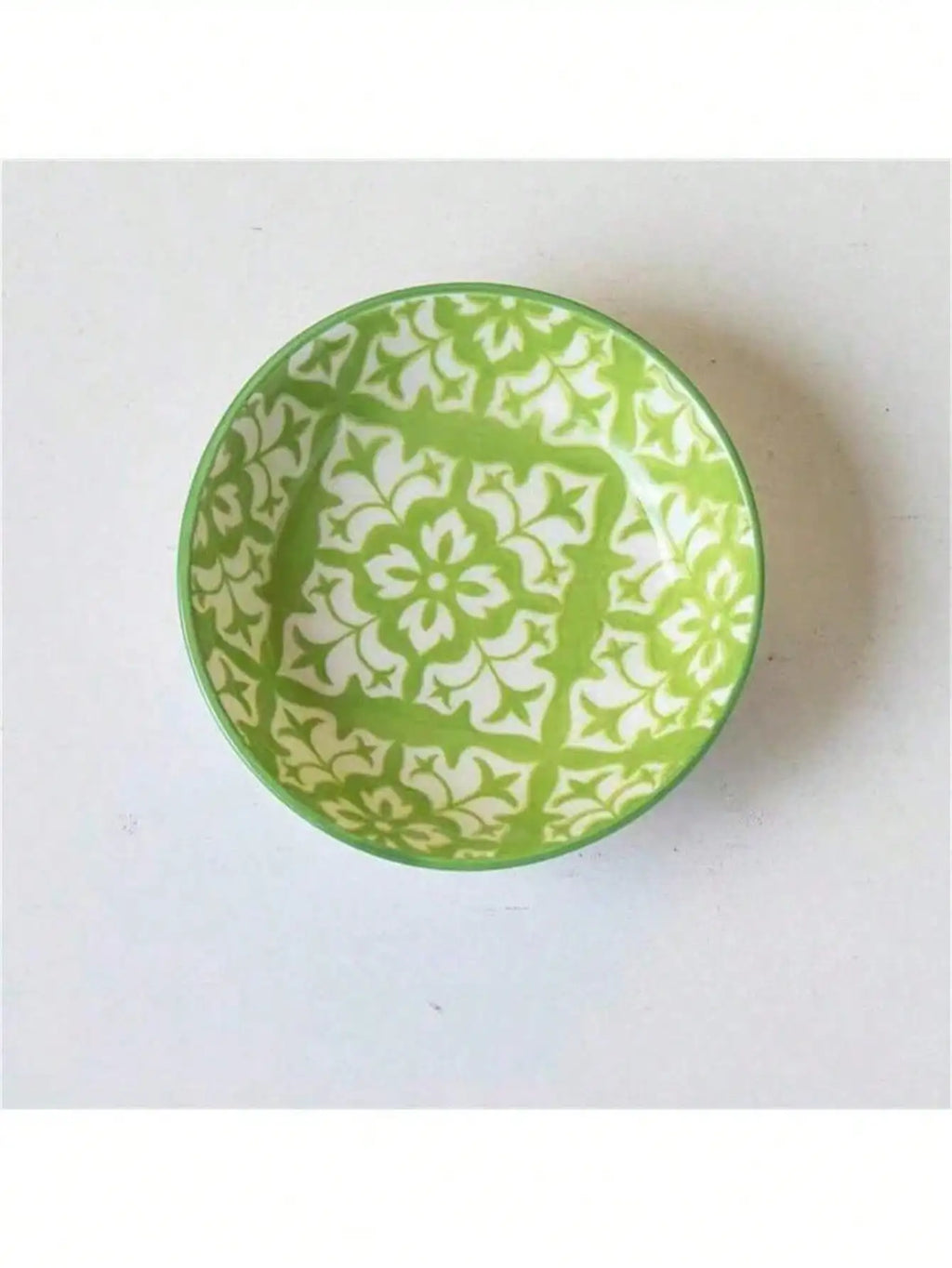 Bohemian Hand-painted Ceramic Bowl Household Circular Plate Snack Qme