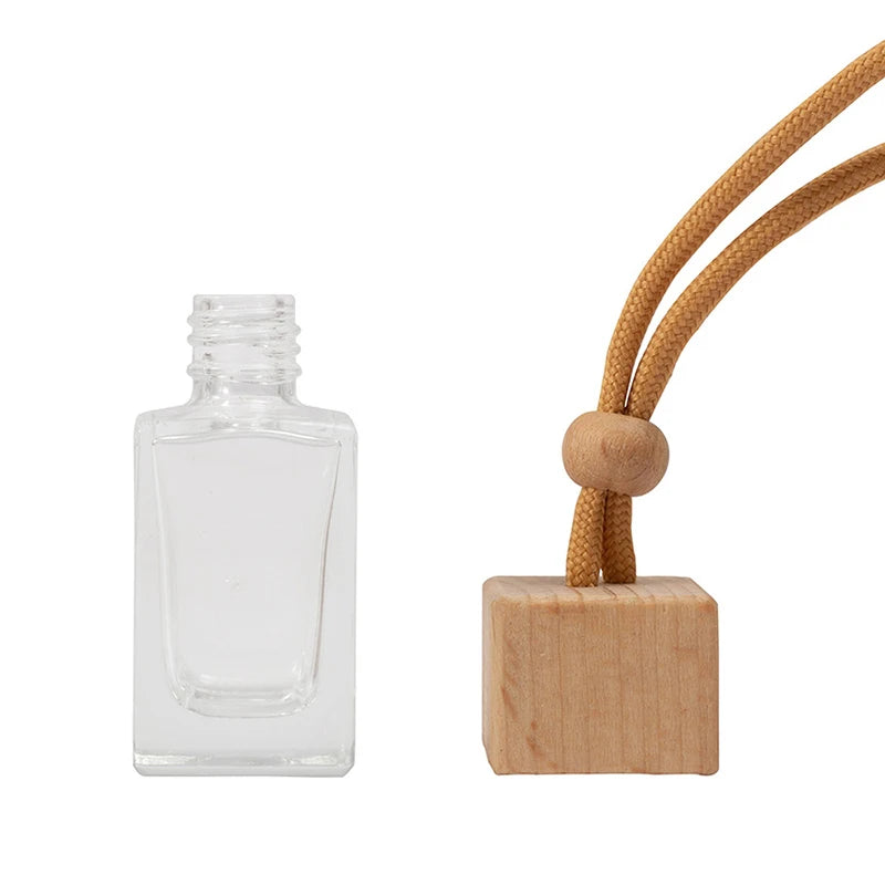 Air Freshener Scent Perfume Bottle Ornament Pendant Square Cap Empty Qme