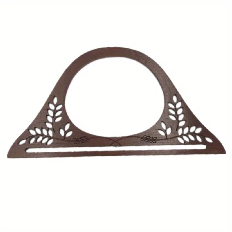 Carved Wooden Bag Handles, Vintage Hollow Leaf Wood Handbag Wrist Handle DIY Sewing Craft Supplies For Canvas Tote Bag Qme