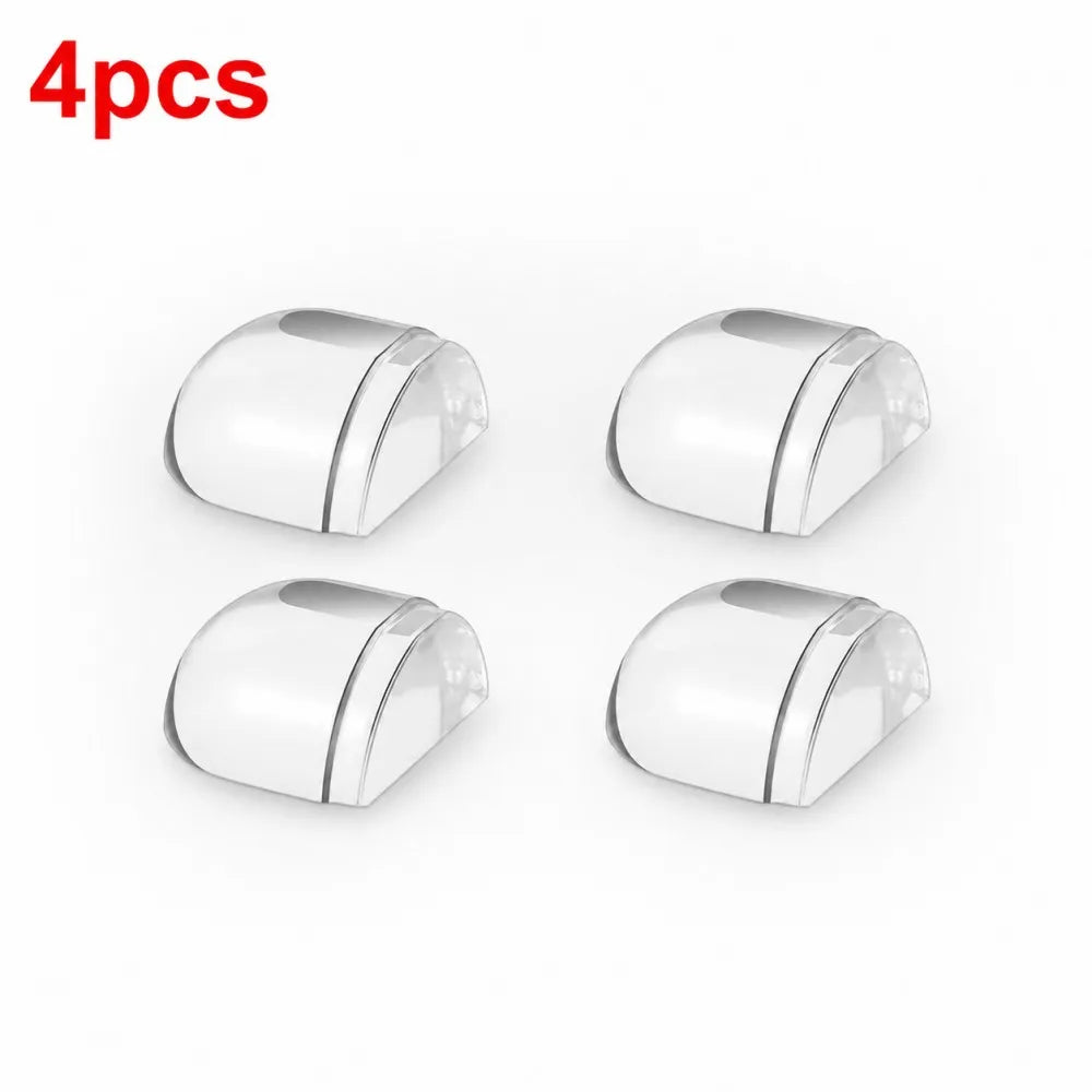 Transparent Silicone Doorstop for Door Self Adhesive Wall Protector Rubber Bumper Pad For Door Handle Cabinet Corner Furniture Qme 4pcs
