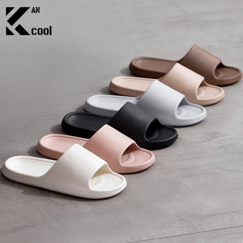 2025 Women Soft Sole Cloud Slippers Thick Platform Indoor Outdoor Beach Sandals Summer EVA Non Slip Flip Flops Men slippers Qme