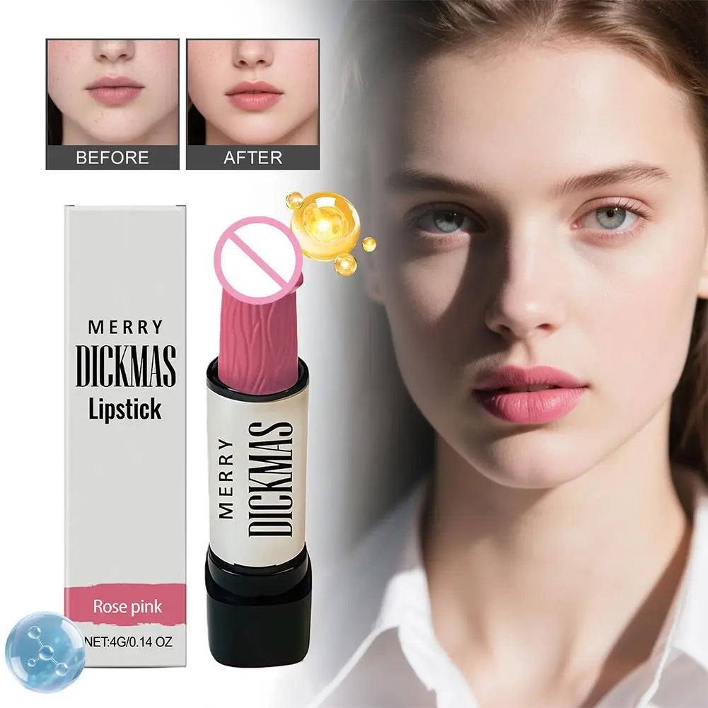 Funny Lipstick Gag Women Matte Texture Velvet Long Lasting Full Qme 04 rose pink