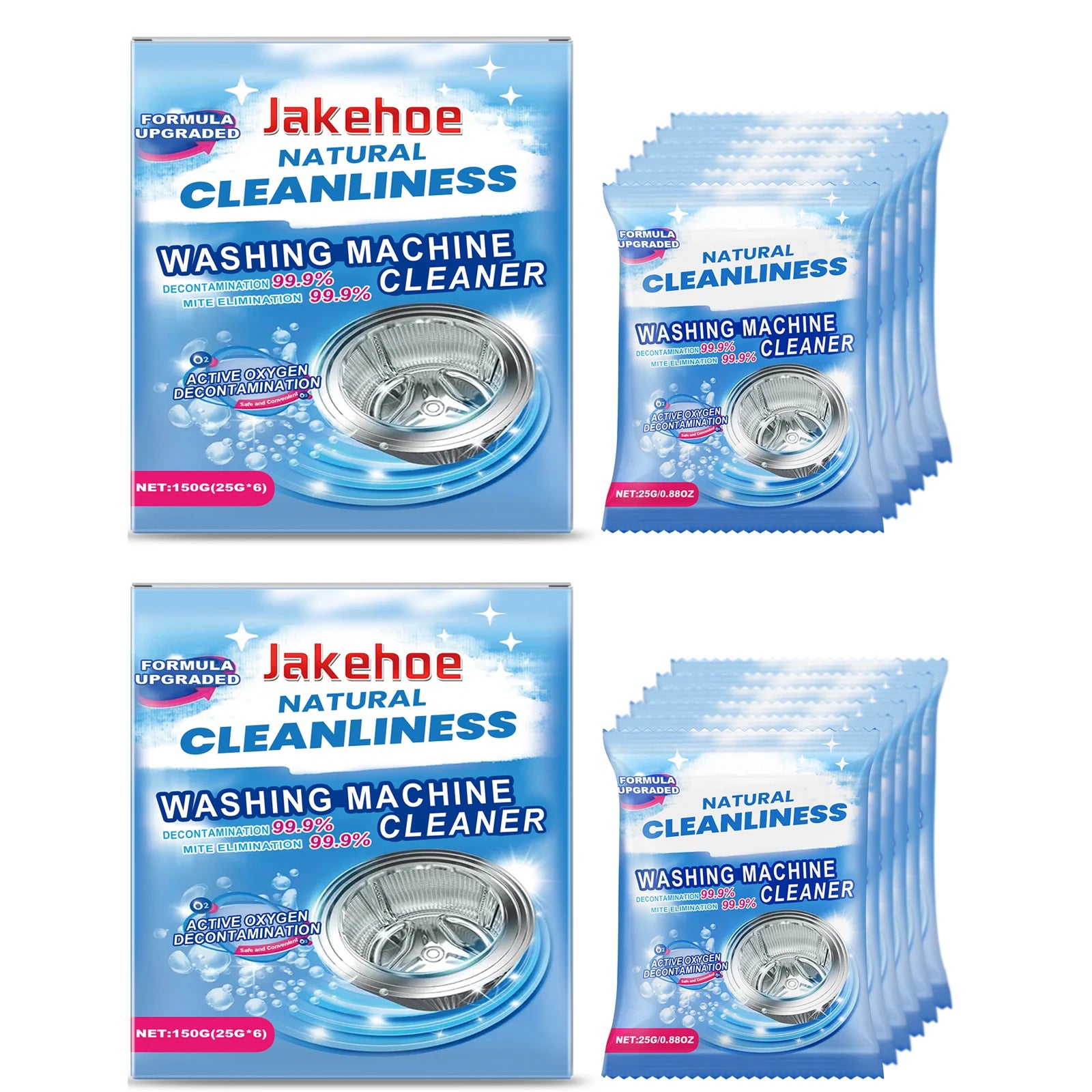 Washing Machine Cleaning Powder Effectively Clean Stubborn Dirt Eliminate Mold and Odor Multi-functional Washing Machine Cleaner Qme 12pcs Boxed