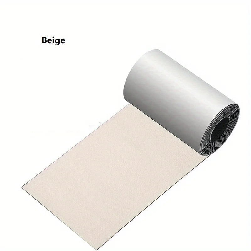 Leather Repair Tape, Multi-Color Available, Self-Adhesive Leather Patch for Furniture, Car Seats, Office Chairs, and Repair Kits Qme Beige