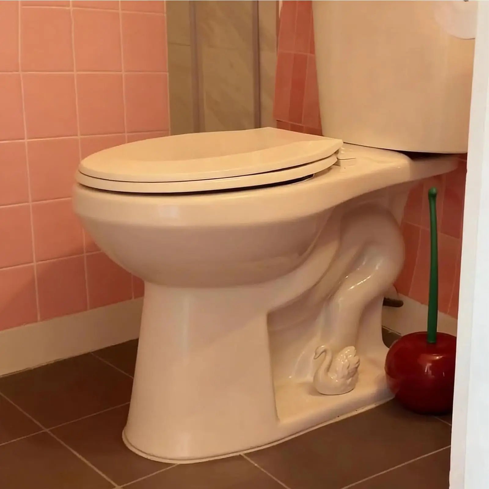 Toilet Caps Elegant Aesthetic Vintage Swan Seat Cover Bathroom Decor Qme