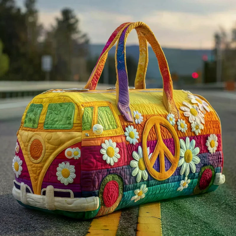 Women 3D Quilting Craft Travel Duffel Bag Fashion Sun Mountain Forest Qme