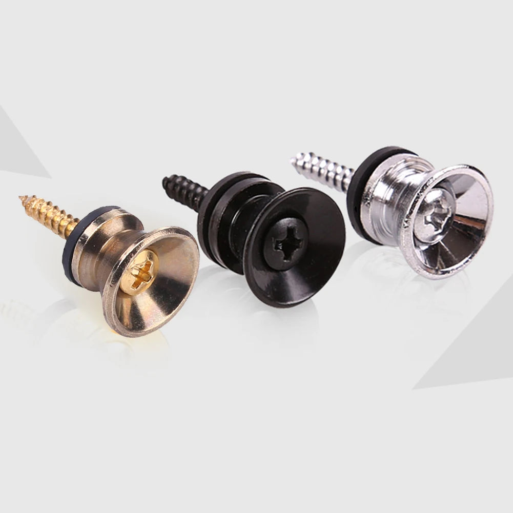 2pcs Metal Guitar Pegs for Folk Ukulele Guitar Strap Buckle Button End Lock Pins Stringed Instruments Accessories Qme