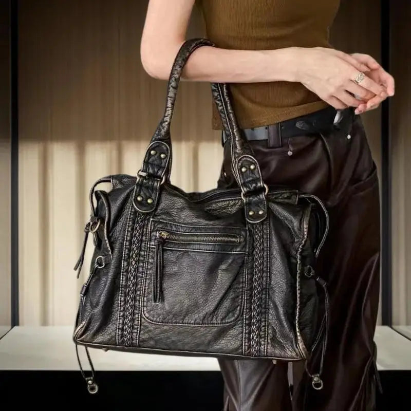 Daily Travel Handbag Gifts Fashion Vintage Punk Tote Bag Large Qme
