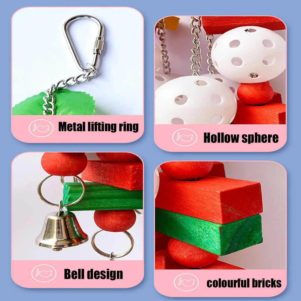Bird Toys Cockatiel Toys Chew Bird Accessories Pet Supplies Parakeet Cage Accessories For Beak Grinding Climbing Indoor Outdoor Qme