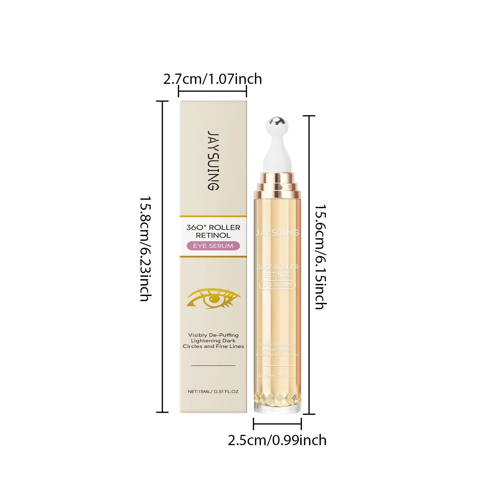 Bee Venom Eye Cream Hydrating & Firming Removal Eye Bag Anti Puffiness Fade Dark Circles Anti-Wrinkle Delicate Eye Area Care Qme 15ml RetinolEyeSerum